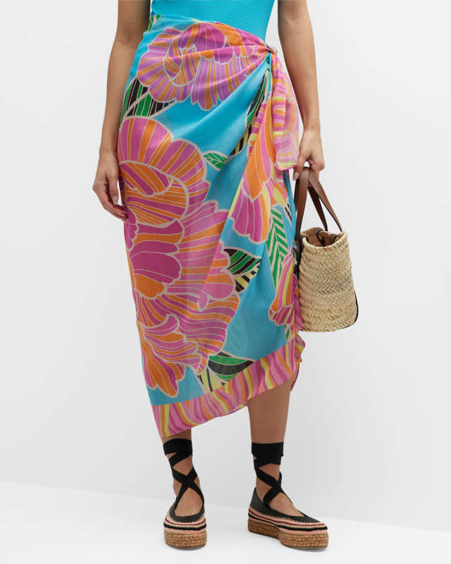 Poppy Woven Pareo Coverup